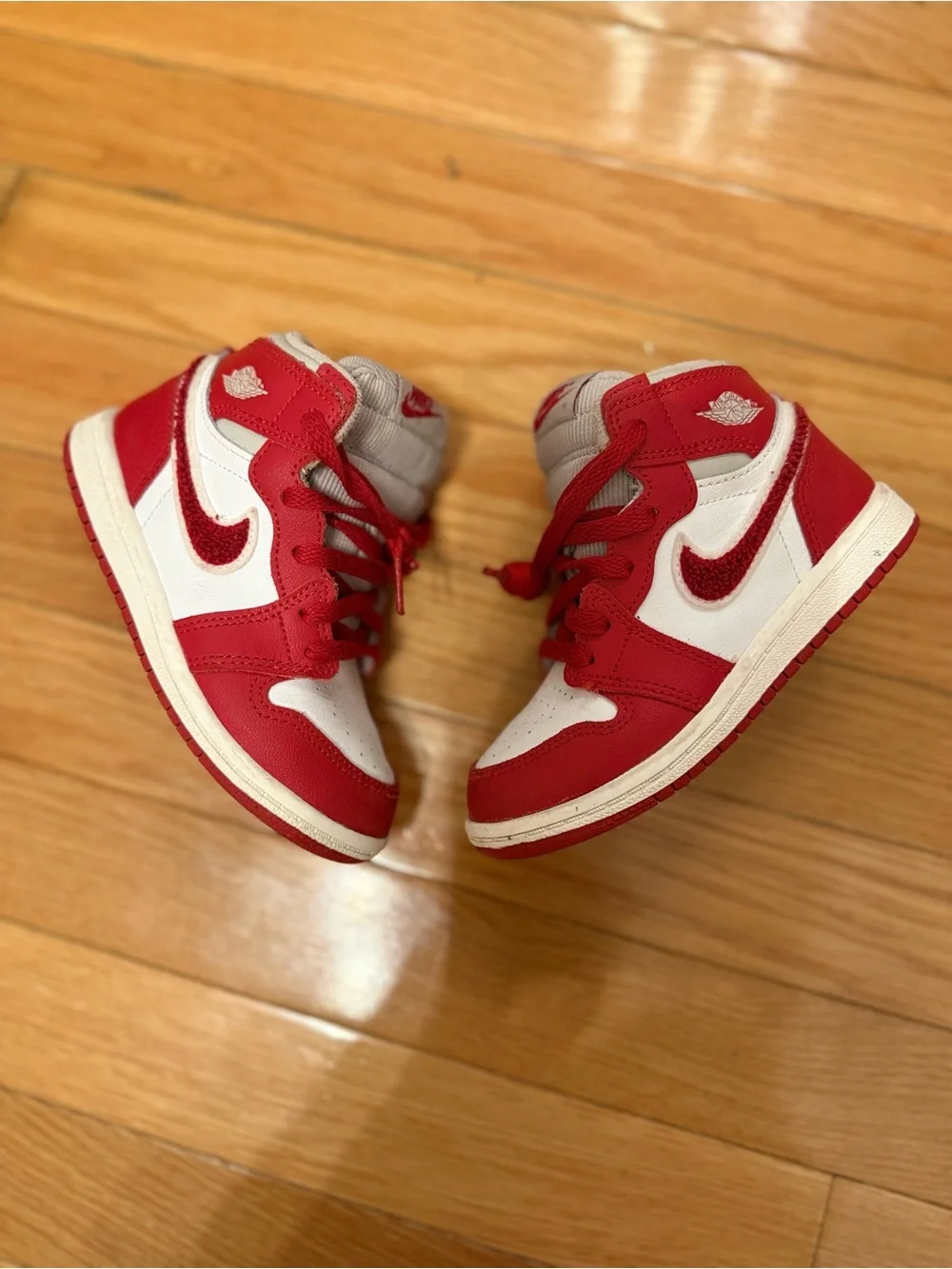 Nike Jordan High-Top Sneakers in Red and White